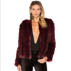 NWOT ❤️ Faux Fur Merlot Jacket!